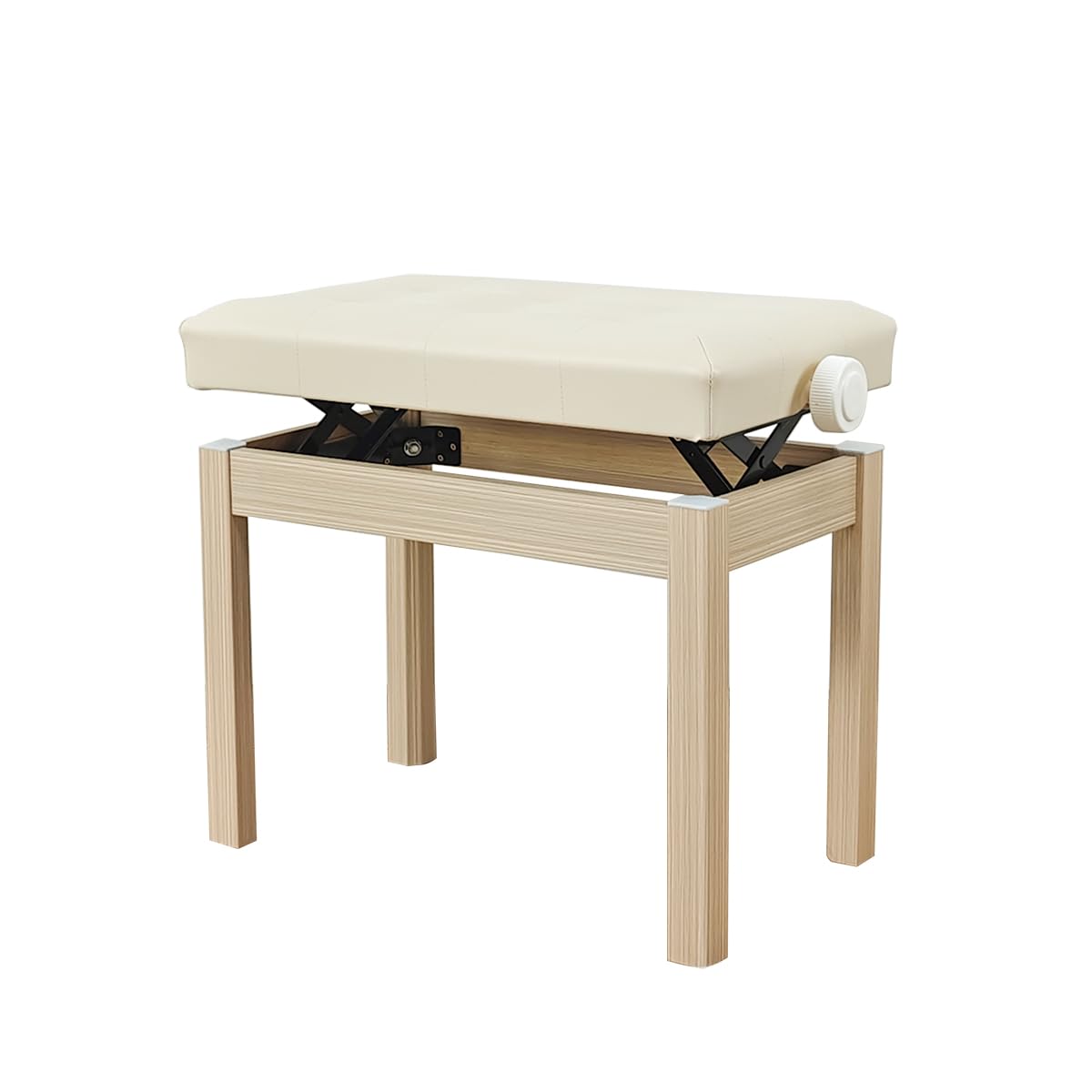 Amazon.co.jp: RAKU ピアノ椅子 高低高さ調整可能 収納なし 幅57cm