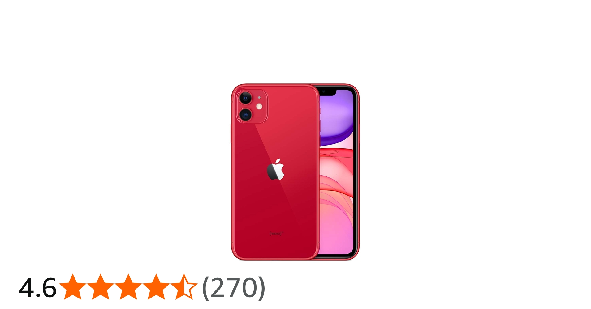 Apple iPhone 11, 64GB, Red - Fully Unlocked (Renewed Premium