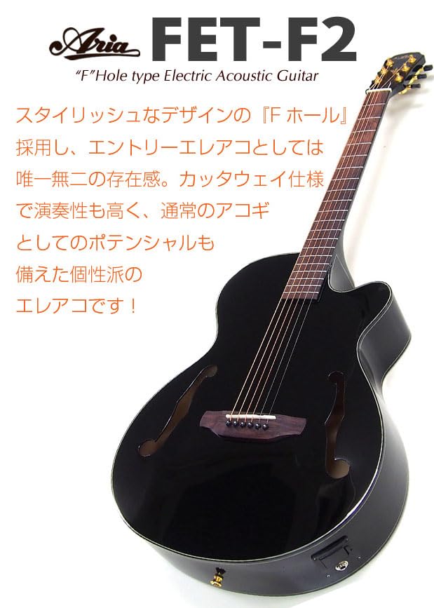 Amazon | エレアコ アコースティックギター ARIA FET-F2 BnG BK F