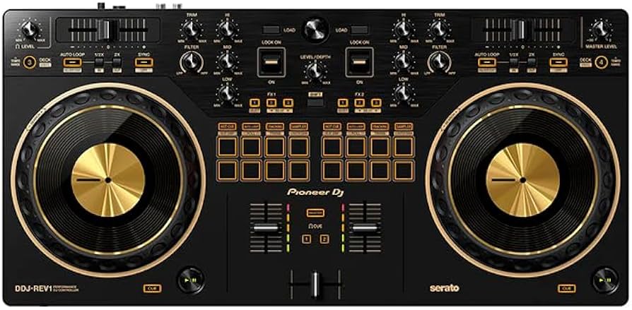 Pioneer DJ Dourada DDJ-REV1-N Controladora de DJ USB para PC