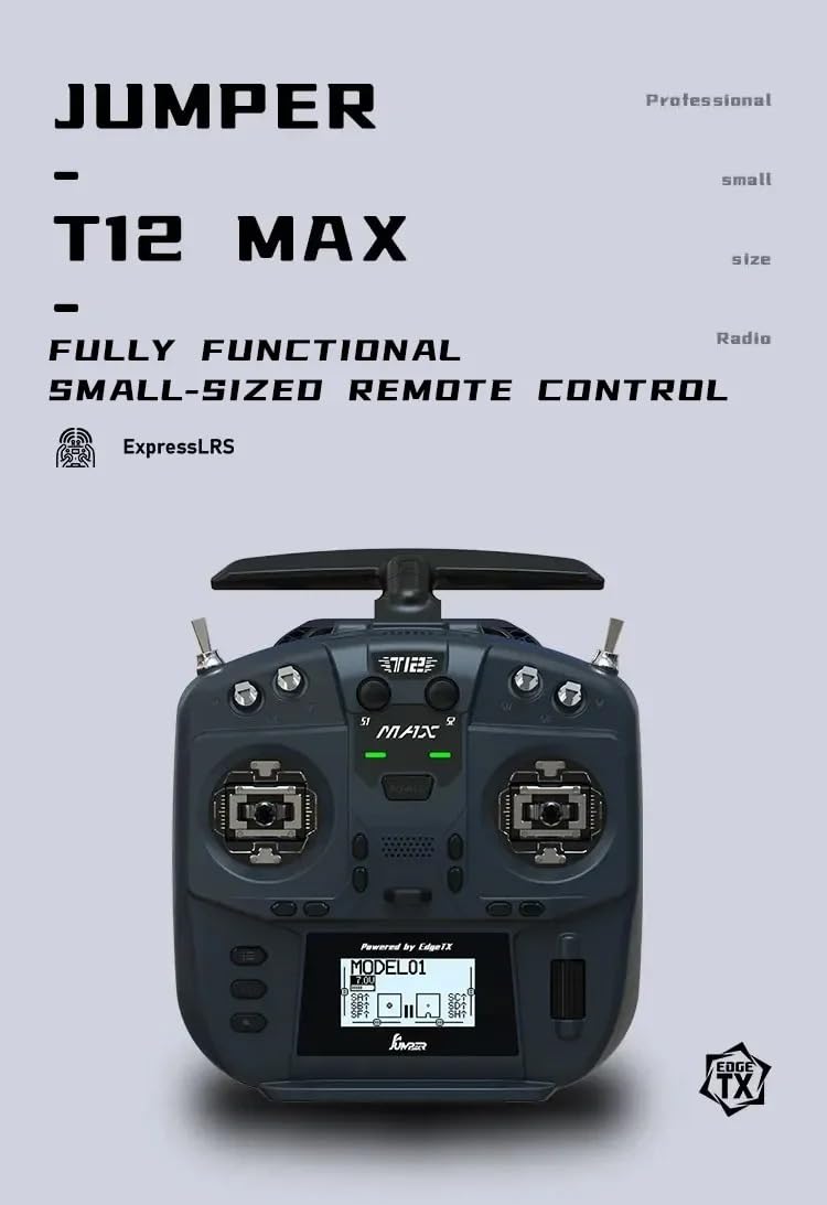 Amazon.com: Jumper T12 MAX 2.4G ELRS Hall Gimbals Transmitter