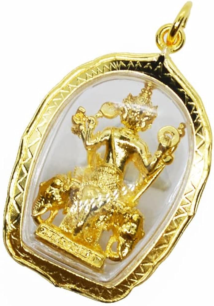 Amazon.co.jp: エラワン プラクルアン ブラフマー神 金 ゴールド 神様