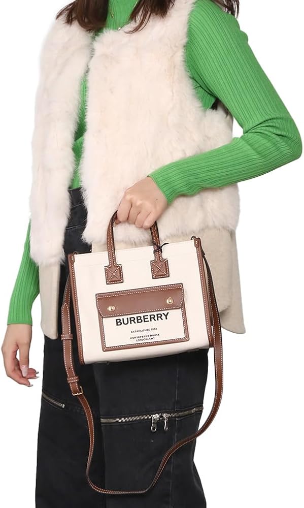 Amazon | [BURBERRY] [バーバリー] トートバッグ ミニ ツートン