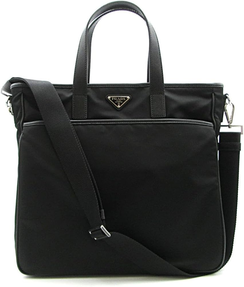 Amazon | プラダ レナイロントートバッグ ブラックナイロンと
