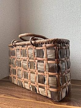 Amazon | [山葡萄] 胡桃 かごバッグ 手作り くるみ 山ぶどう 鞄 籠