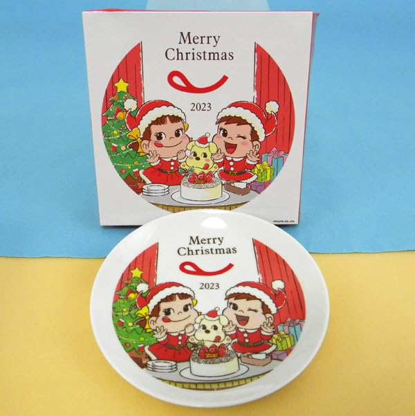 Amazon.co.jp: 不二家 ペコちゃん ポコちゃん クリスマスケーキ皿