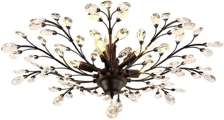 Amazon.co.jp : SAITODOU 工事不要 4灯 シャンデリア 照明器具 LED