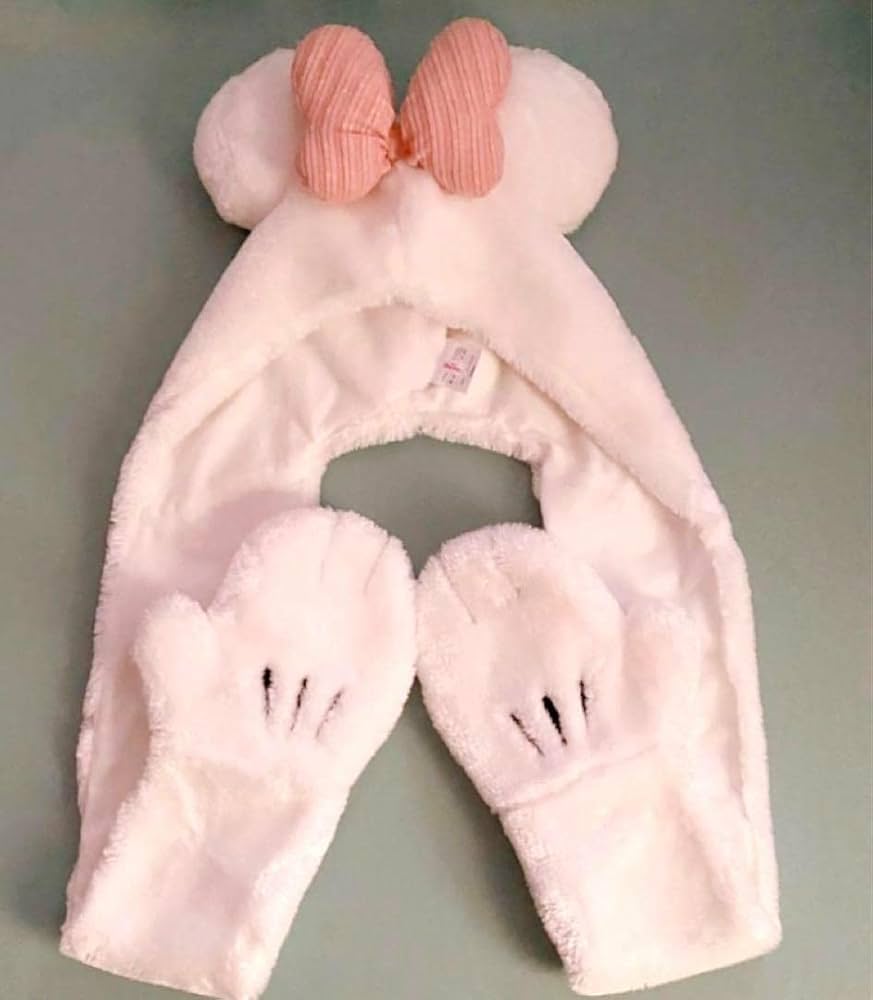 Disney マフラーファンキャップ ミニーマウス ミニーマウス ヒョウ柄