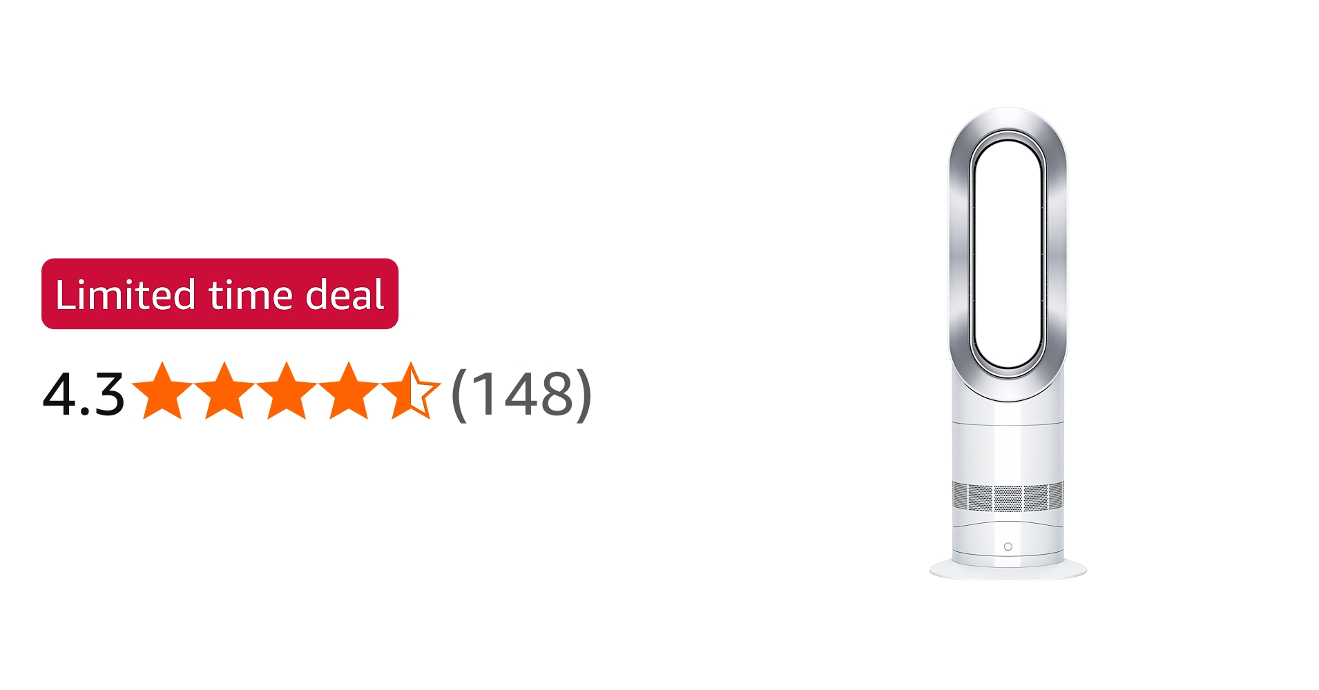 Dyson Hot+Cool Jet Focus AM09 Fan Heater 2-in-1, heats and cools