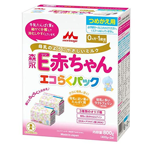 Amazon.co.jp: 森永 エコらくパック つめかえ用 E赤ちゃん 800g (400g