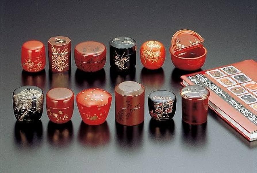 Amazon.co.jp: 茶道具 棗 12点セット、井伊宗観好写 十二ヶ月茶器