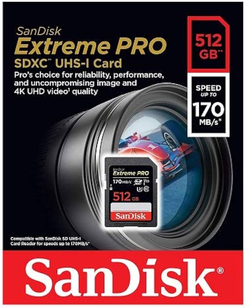 Amazon.com: SanDisk Extreme Pro 512GB SD Card for Camera Works