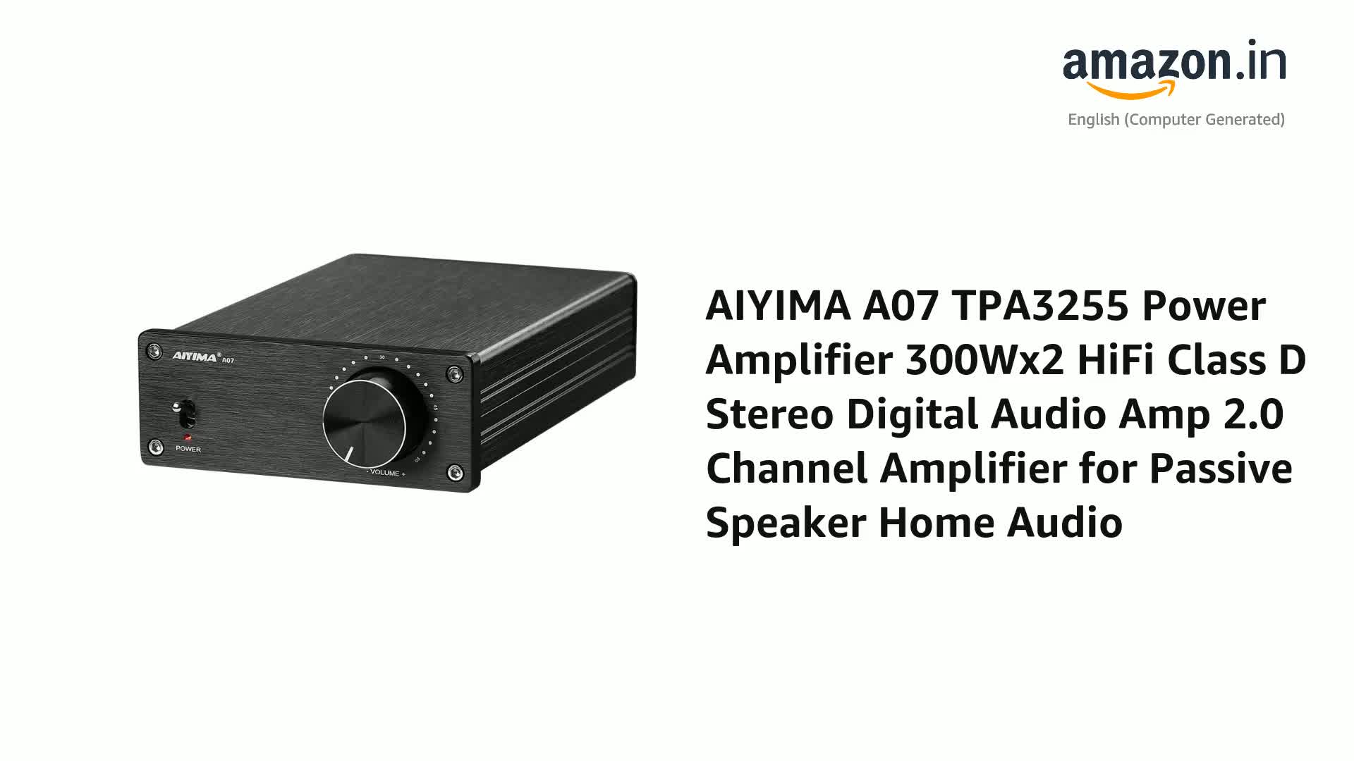 AIYIMA Metal A07 Tpa3255 Power Amplifier 300Wx2 Hifi Class D