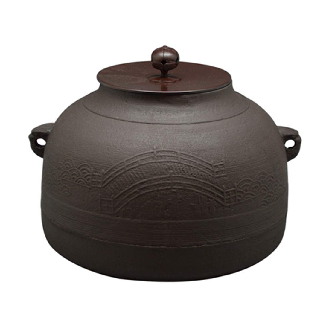 Amazon｜伊藤庄鋳造(Itousyouchuzou) 茶釜 茶色 サイズ:直径21.5x高さ