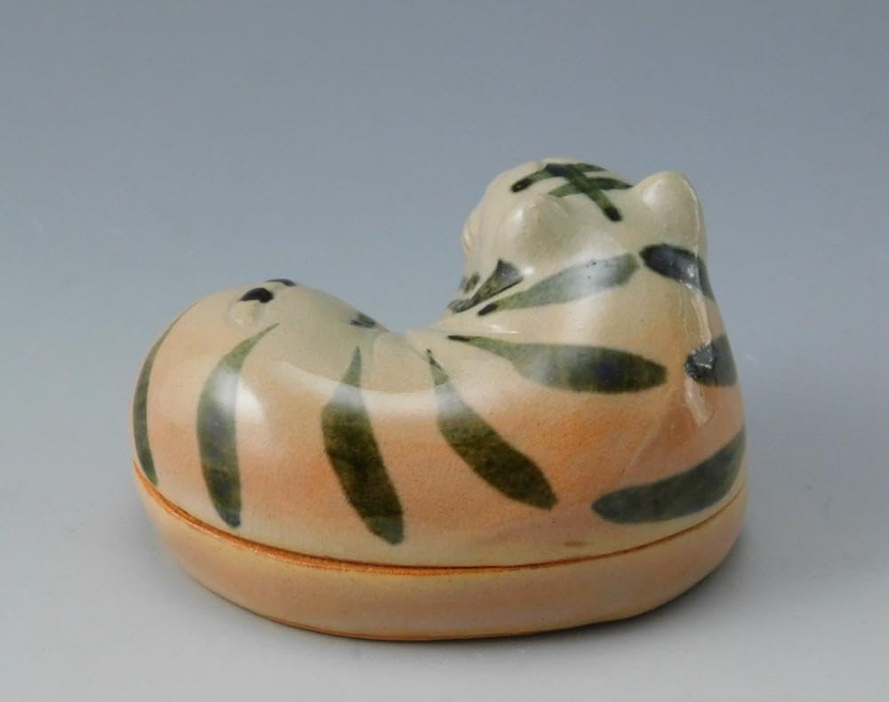 Amazon.co.jp: 鳳凰堂十三代 田原陶兵衛『萩 寅香合』虎 萩焼 香合