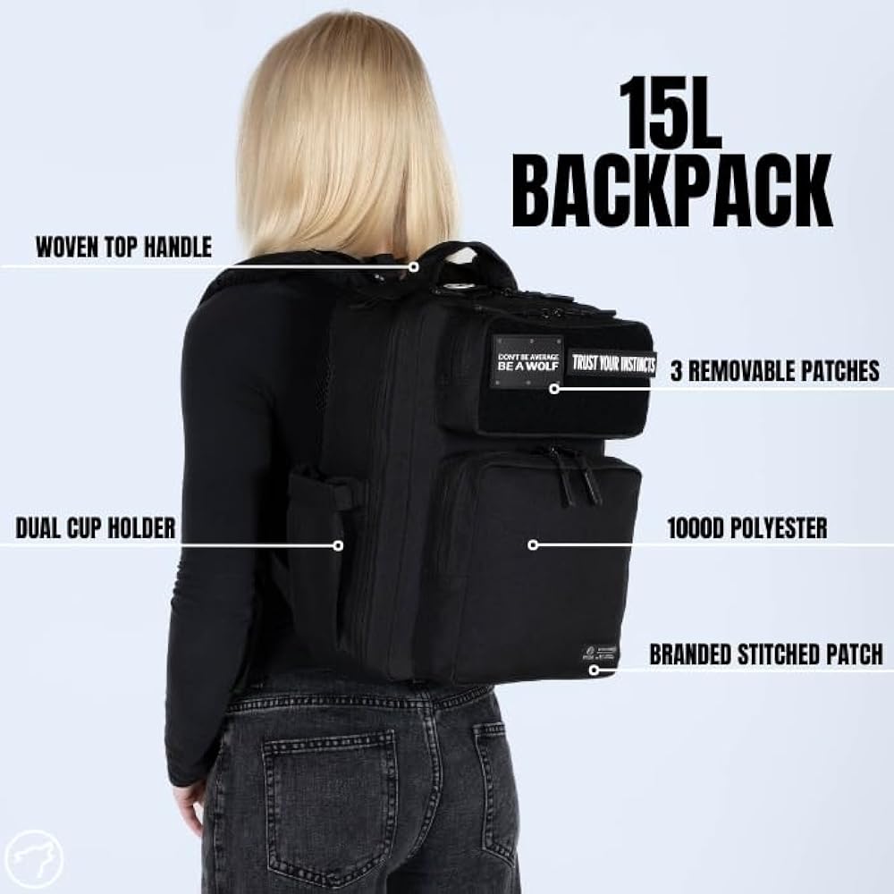 Amazon.com: WOLFpak 15L Slim Tactical Gym Backpack - Durable 1000D