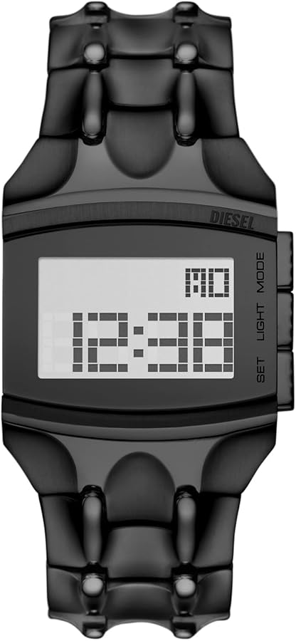 Amazon.com: Diesel All-Gender 34mm Croco Digi Stainless Steel
