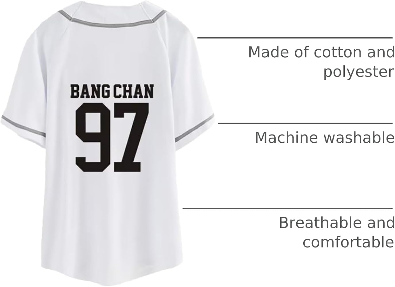 Amazon.com: SKZ Baseball Jersey Skz Felix Bangchan Hyunjin Lee