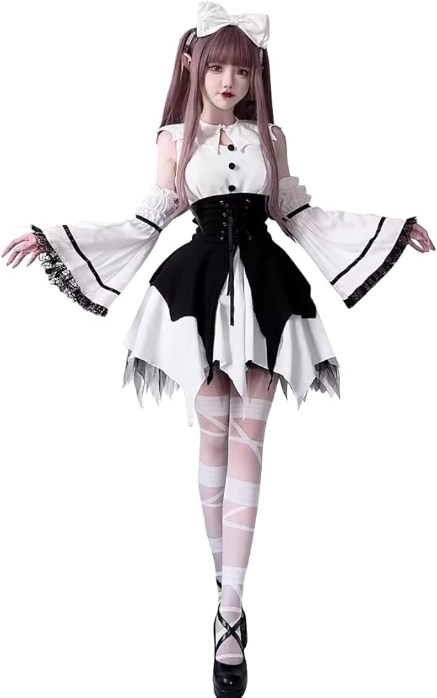 Amazon.co.jp: [RAFERIAMYC] ロリータ 暗い ゴスロリ 衣装 原宿Y2K