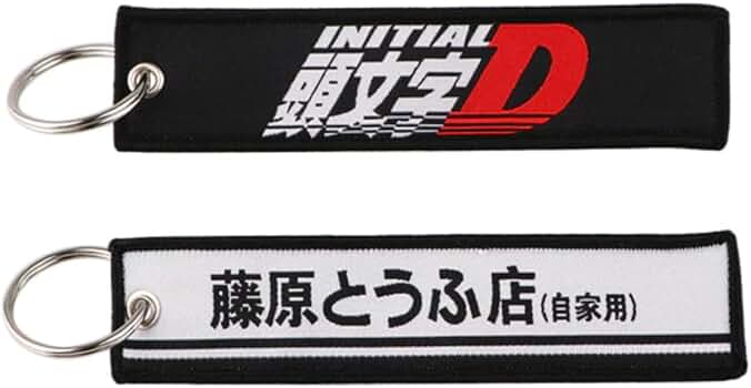 Initial D Akagi RedSuns Manga Anime Keychain Key Tag Chain Fob