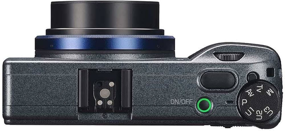 Ricoh GR IIIx Urban Edition, Metallic Grey Body with Navy Blue