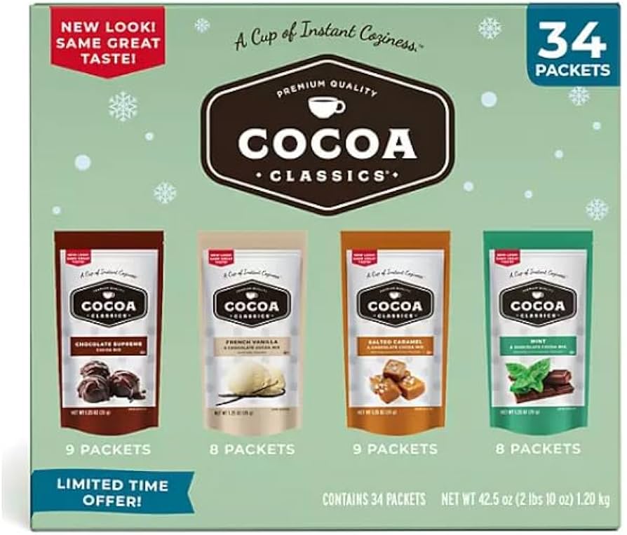 Amazon.com : Cocoa Classics Cocoa Mix, Variety Pack, 34 ct
