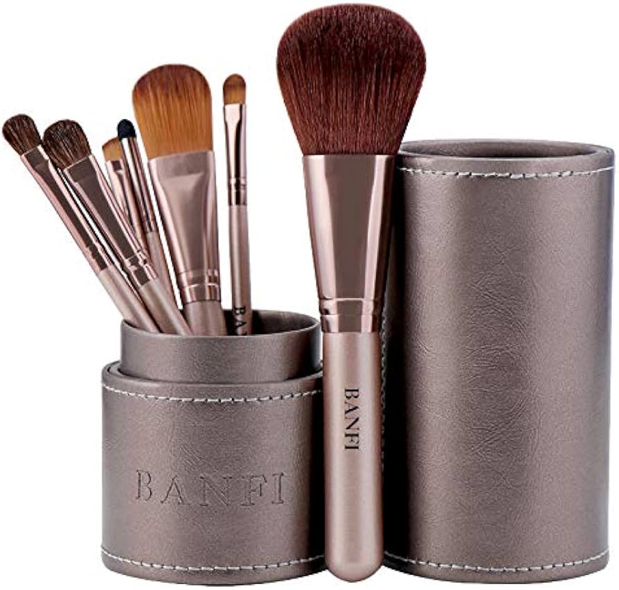 Amazon | 【メイクブラシ 化粧ブラシセット収納ケース付き 1】7本