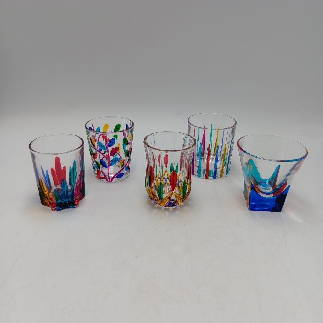 Amazon | CC ZECCHIN イタリア製 ベネチアングラス ショットグラス 5点