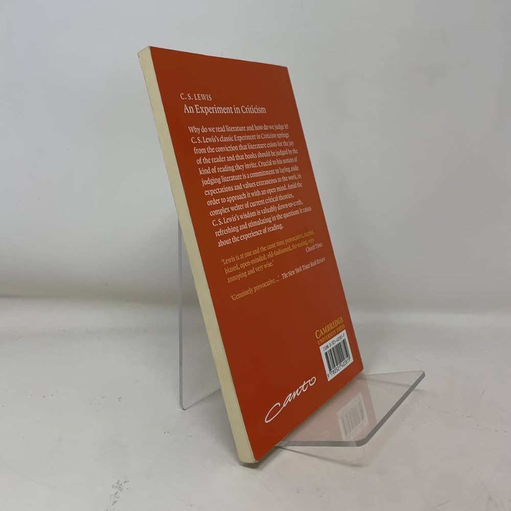 Amazon.com: An Experiment in Criticism (Canto): 9780521422819