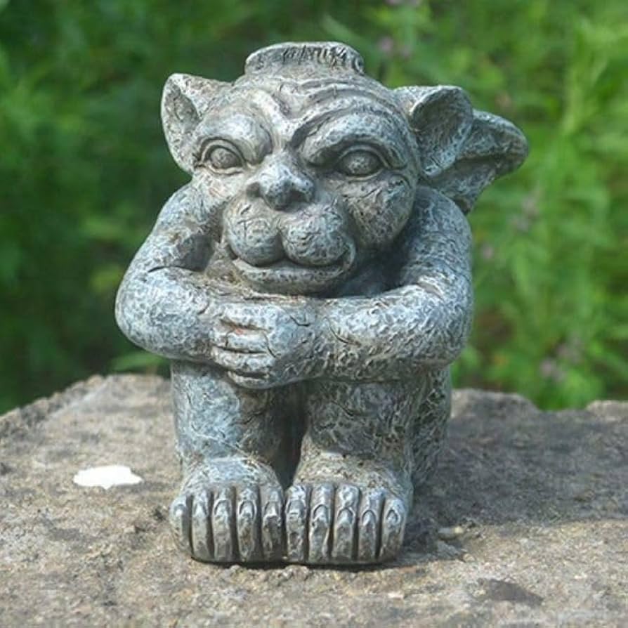 478 イタリア製 石像 花束を持つ子ども ガーデンオーナメント 478