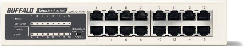 Amazon | BUFFALO Giga対応 金属筺体 電源内蔵 16ポート ホワイト