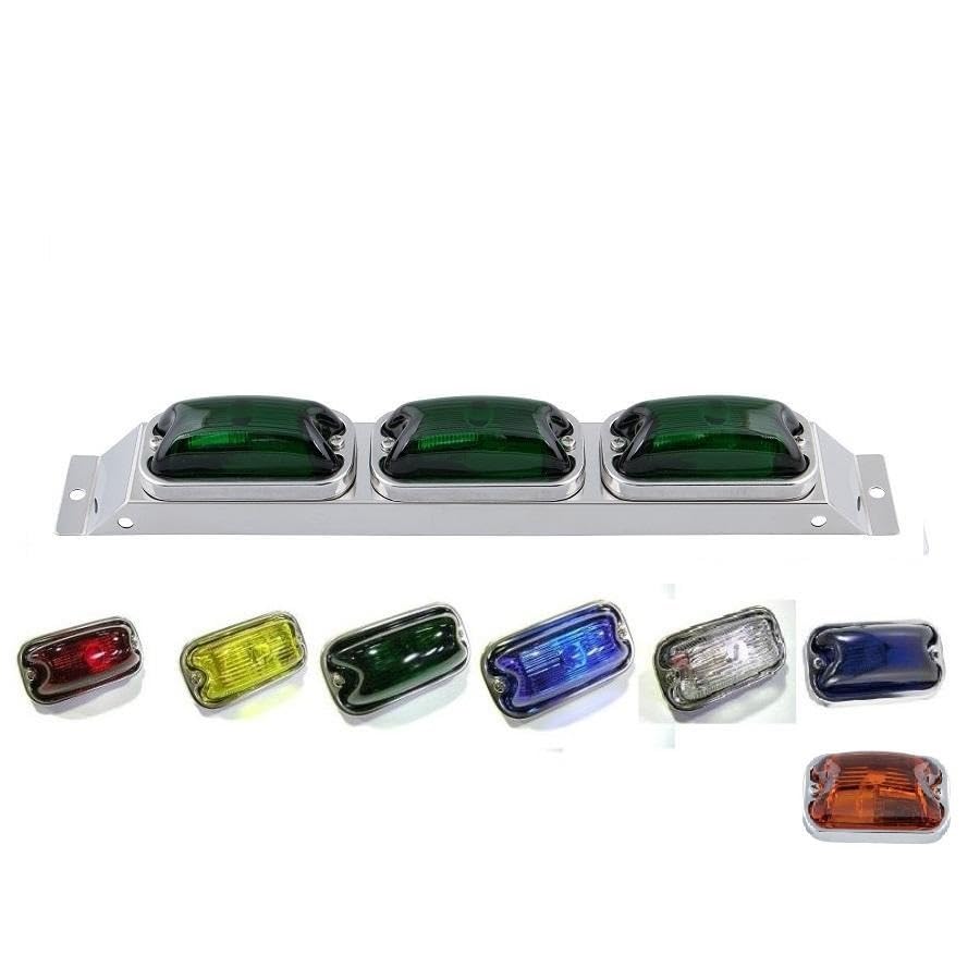 Amazon | トラック用 3連 角マーカーランプセット ステー付 車高灯など