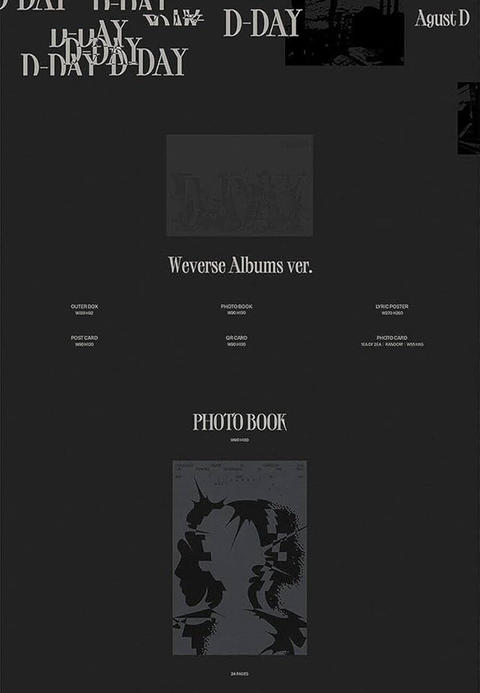 Amazon.com: SUGA AGUST D [D-DAY] Album (WEVERSE Ver. +1ea BTS