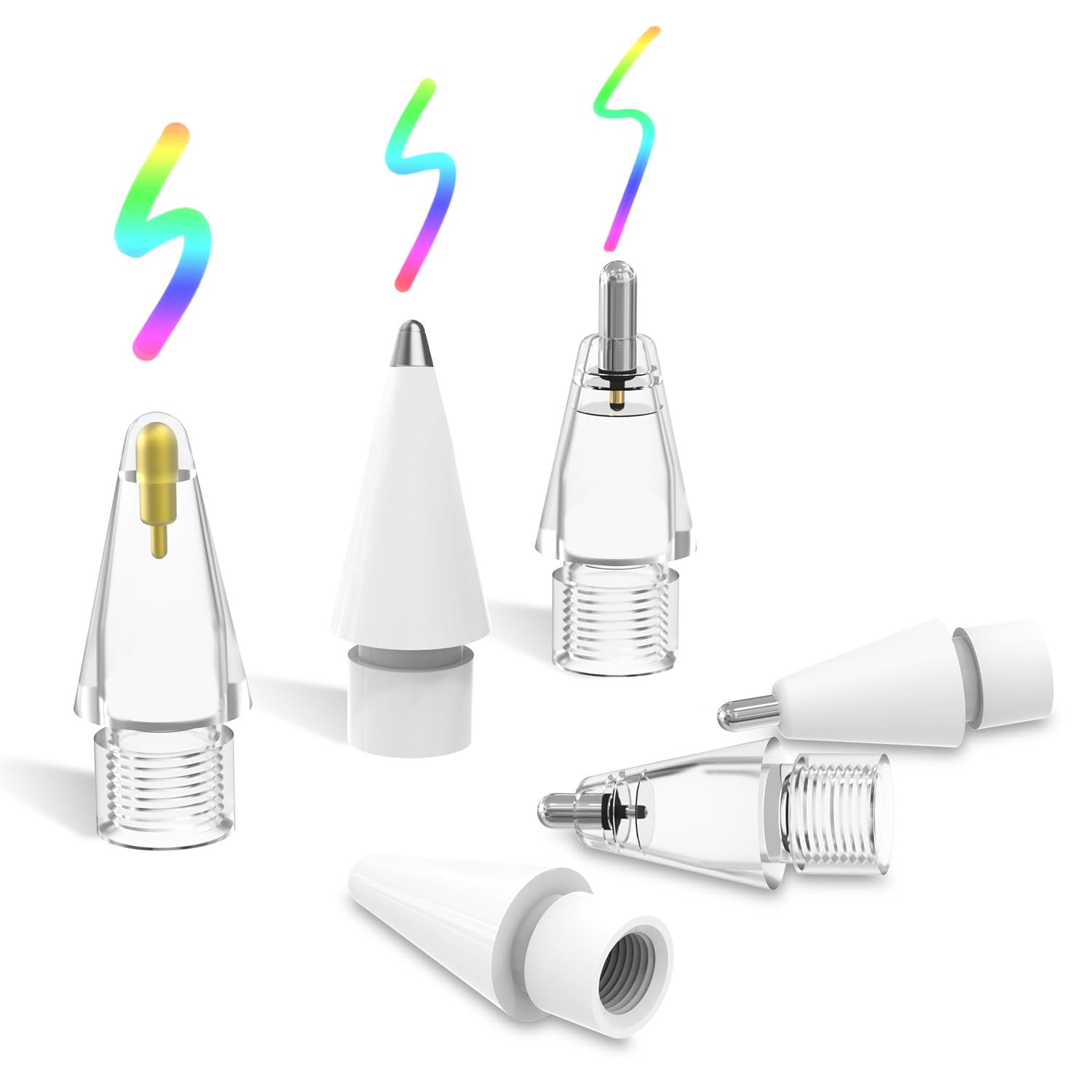 MoKo 6 Pack Apple Pencil USB-C Tips, Replacement Tips for Apple