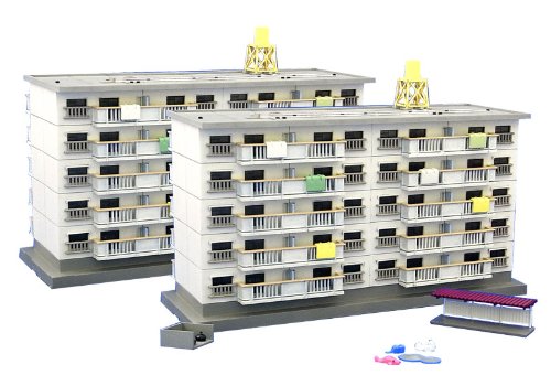 Amazon | スカイネット 建築ロマン堂 No.01 1/150 団地 (ホワイト) 2棟