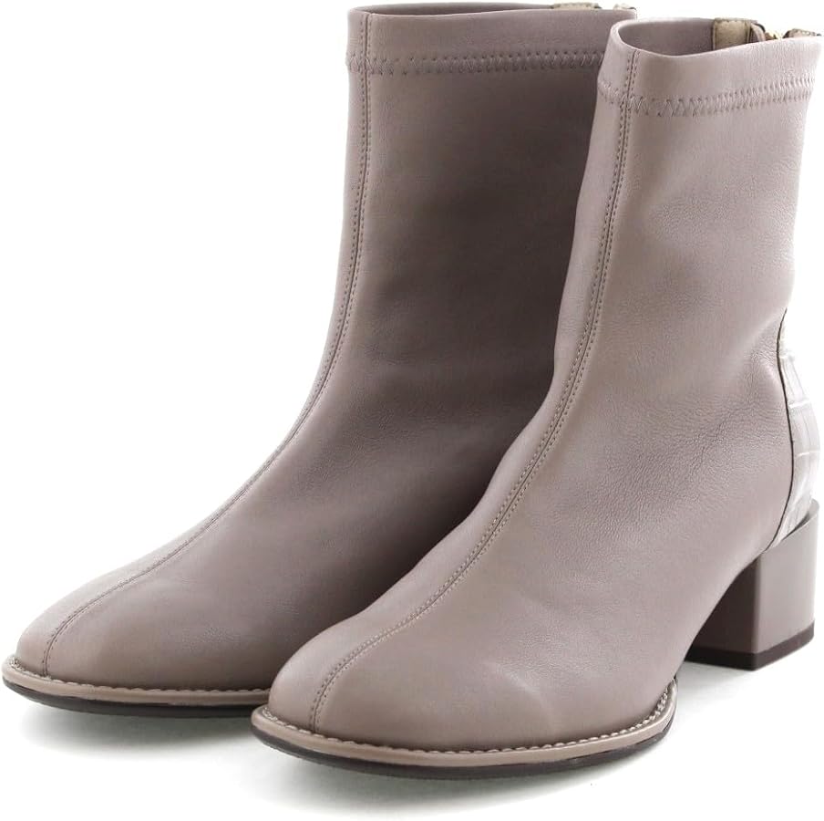 Amazon | HIMIKO/ヒミコ/型押しコンビストレッチブーツ/641420グレー