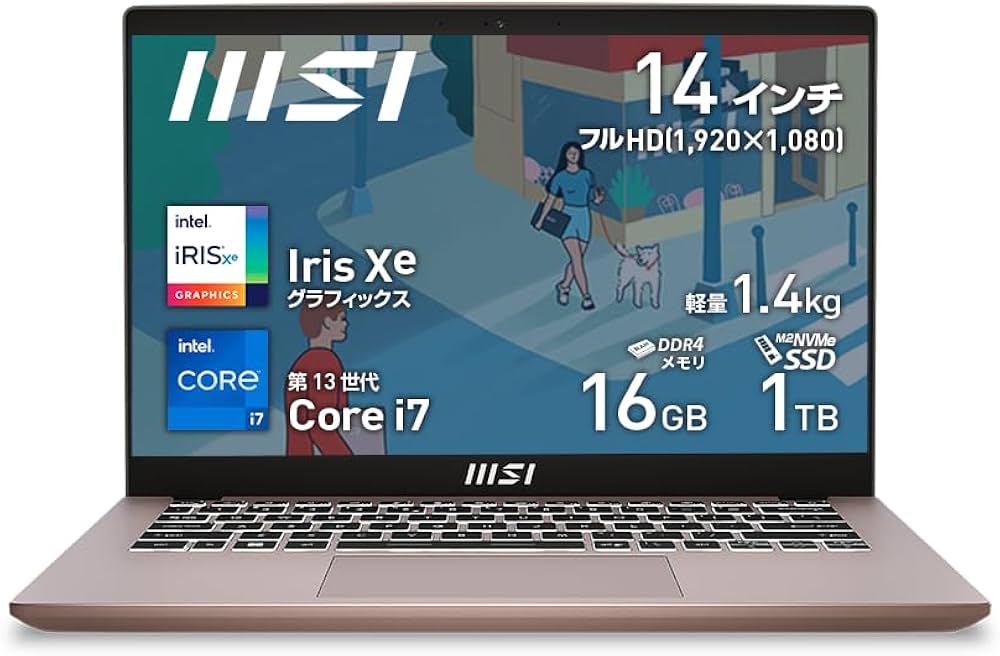 Amazon.co.jp: 【薄型コンパクト・軽量1.4kg】【Corei7搭載】MSI