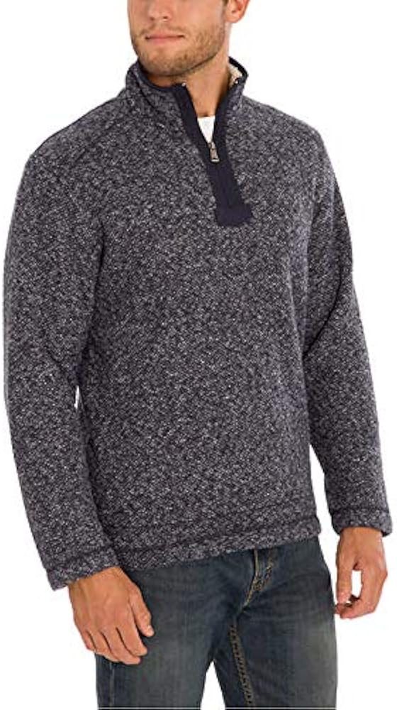 Orvis Men's Brighton Quarter Zip Sweater (XXL, Navy) at Amazon