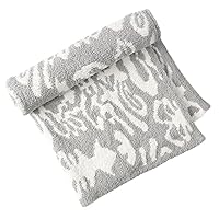 Amazon｜カシウエア/ダマスクハーフブランケット (Baby Blue/white