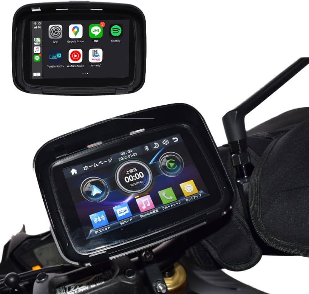 Amazon.co.jp: 声で使える バイクナビ ディスプレイオーディオ