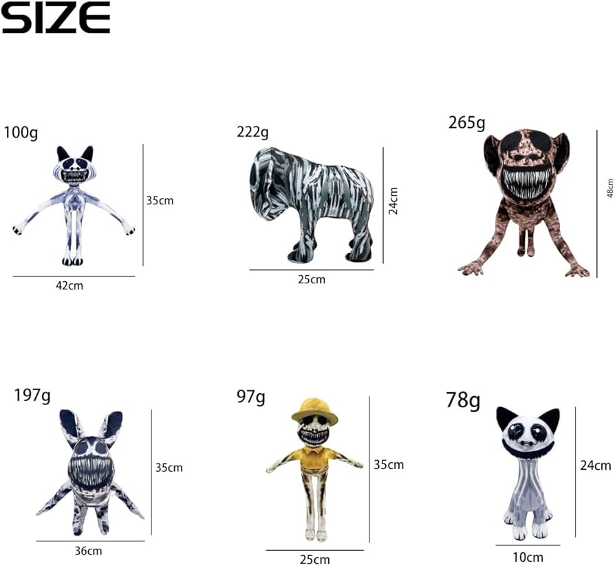 Amazon.co.jp: 10-20インチZoonomalyぬいぐるみ変態動物園モンスター