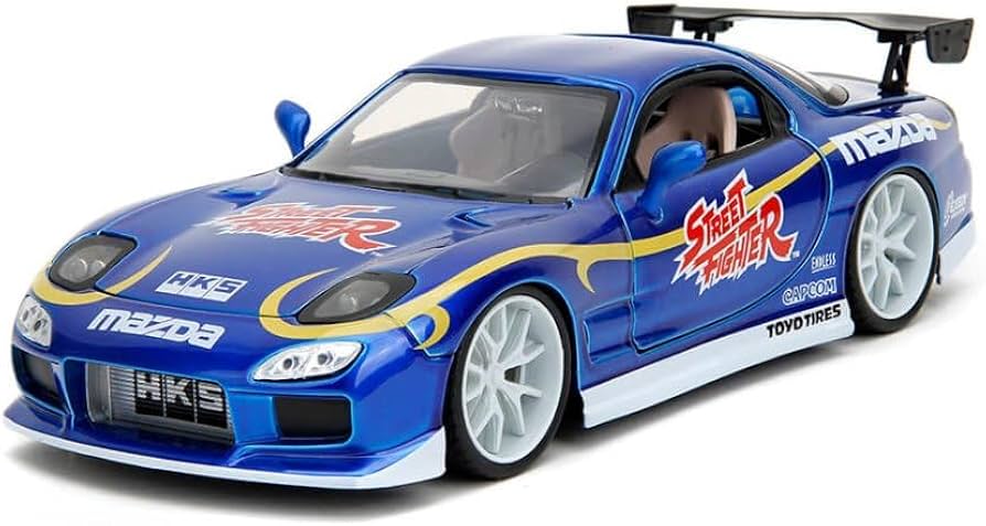 Amazon.com: ModelToyCars 1993 Mazda RX-7 w/Chun-Li Figure, Street