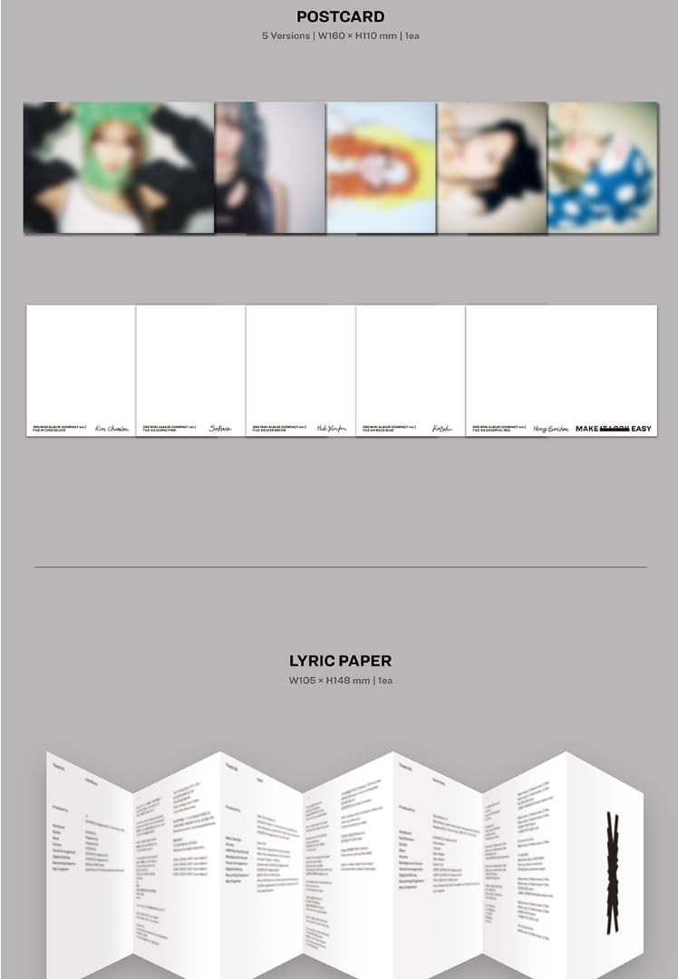 Amazon.com: LE SSERAFIM EASY 3rd Mini Album COMPACT Ver (5 Ver Set