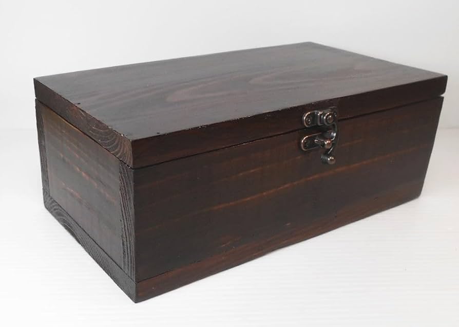 Amazon.co.jp: 自作手造り千両箱アンティック風宝箱銭函木箱貯金箱