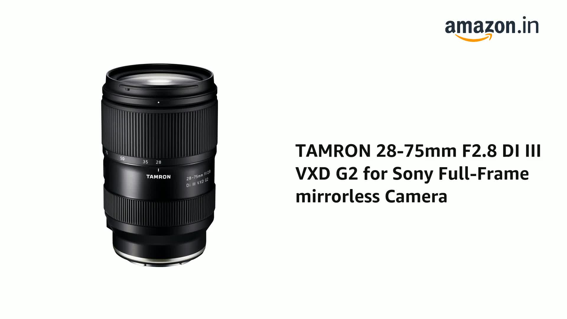 Tamron 28-75mm F2.8 DI III VXD G2 for Sony Full-Frame mirrorless