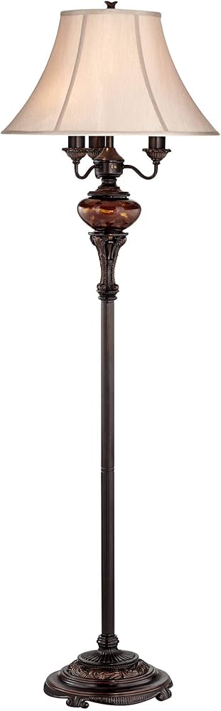 Barnes and Ivy Traditional Standing Floor Lamp Multi 4-Light 63