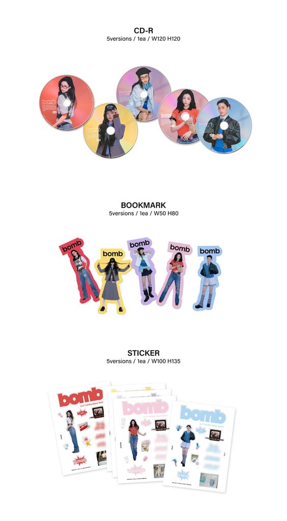Amazon.com: ILLIT bomb [GLLIT ver.] 3rd Mini Album (5 versions SET