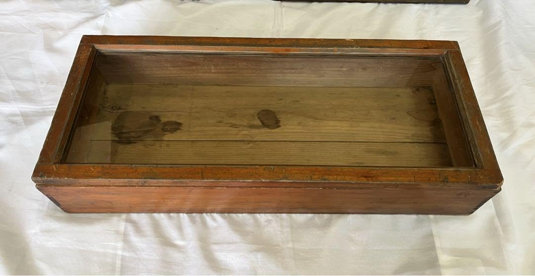 Amazon.co.jp: アンティーク木製 ショーケース 駄菓子屋 昭和レトロ