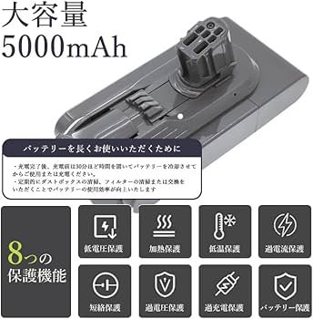 Amazon.co.jp: ダイソン V12 5000mAh Detect Slim 専用 SV20 SV30 SV46