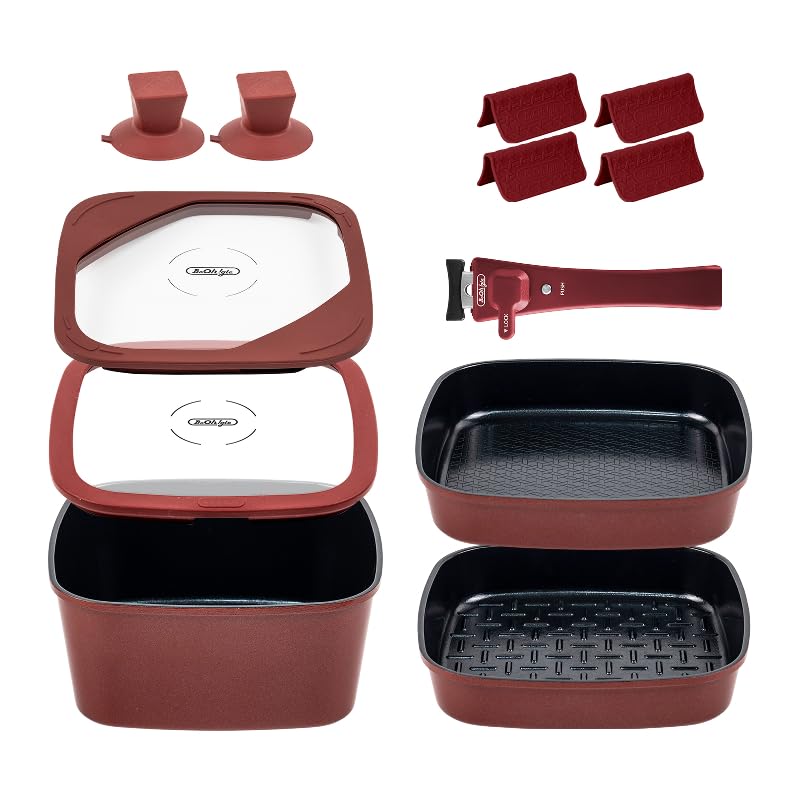 Amazon.co.jp: boohgle ボオグル フライパン・鍋 セット IH&ガス火対応